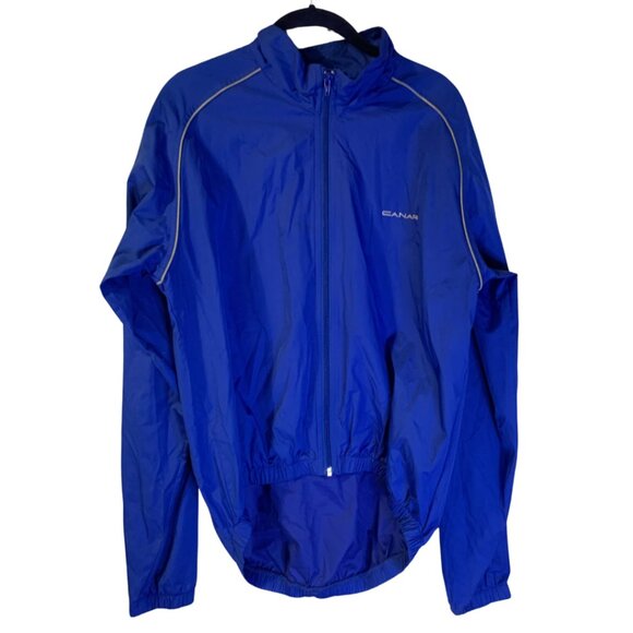 Canari Men's Cycling Jacket Size M Blue Droptail Full Zip Biovent Windbreaker - Picture 1 of 10
